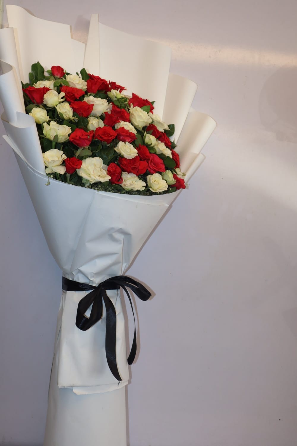 Red & White Rose Bouquet